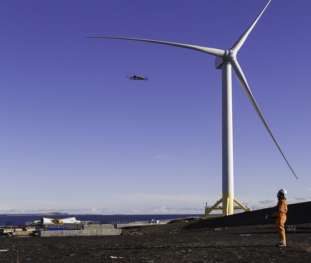 SgurrEnergy UAV with wind turbine generator