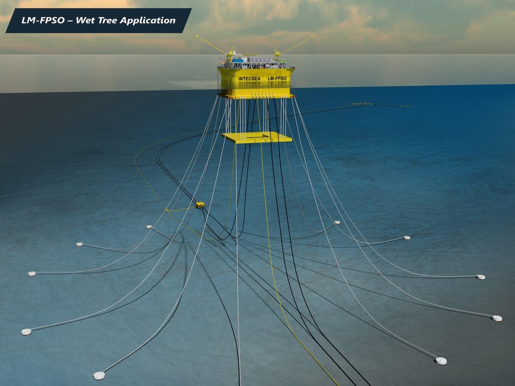 An artist's rendering of the LM-FPSO