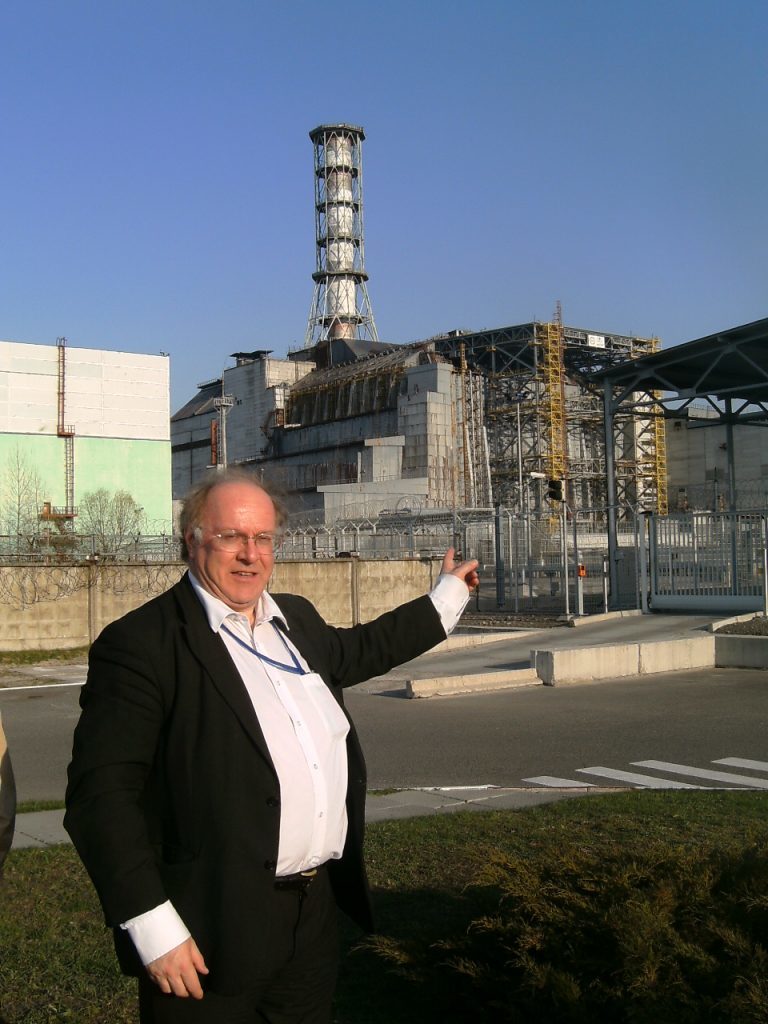 Dr Alan Flowers at the site in Ukraine