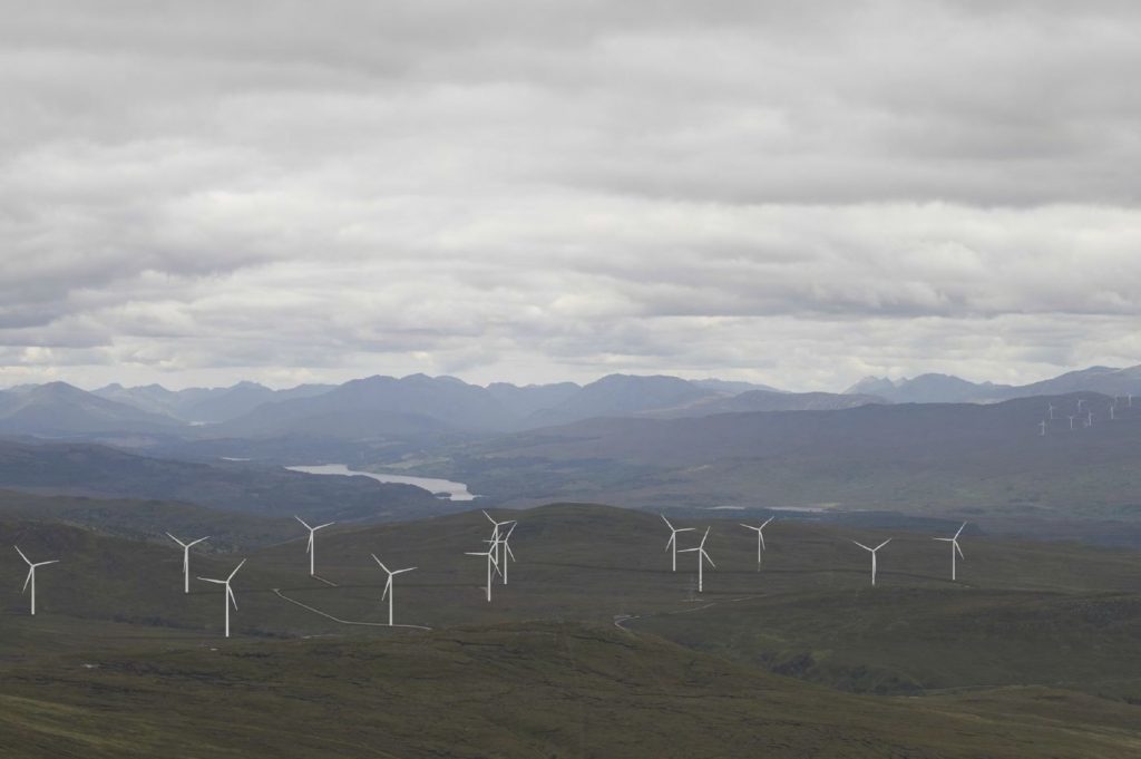 An impression of the turbines at the Culachy Estate