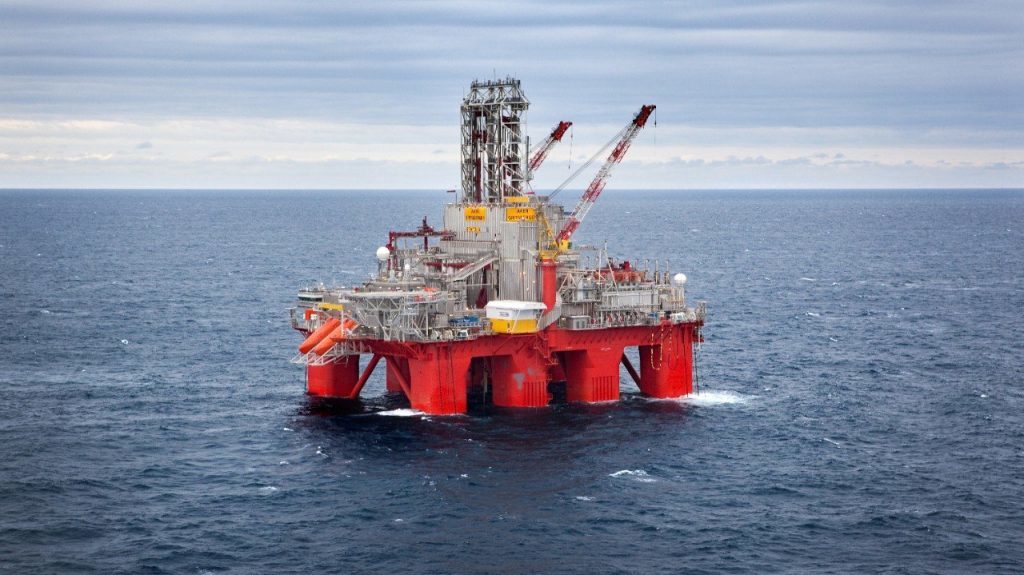 The Transocean Spitsbergen drilling rig.