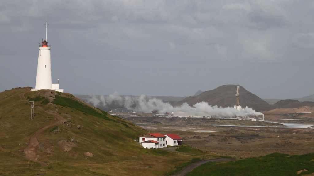 The drilling site at Reykjanes, Iceland