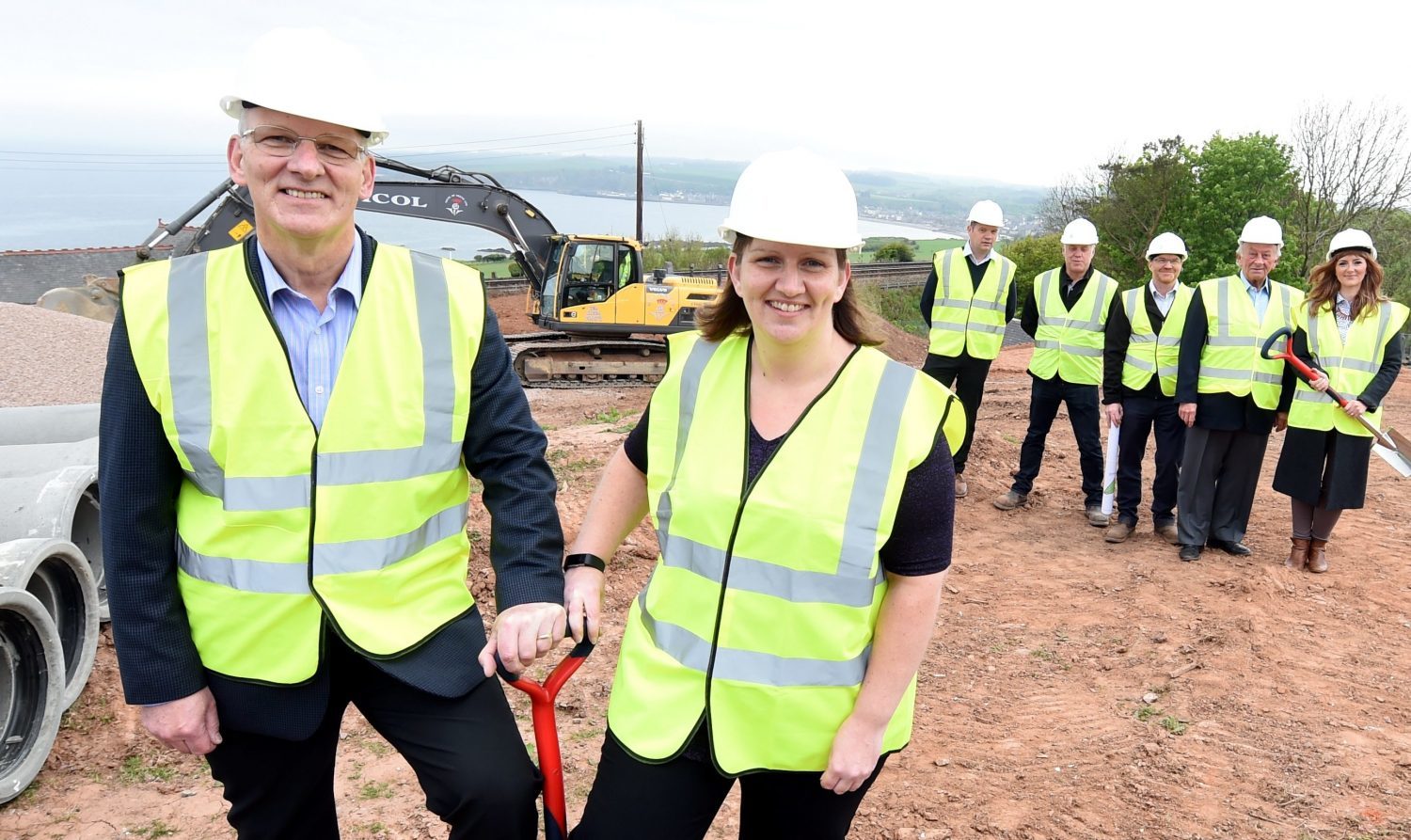 Robert and Kelly McAlpine at the ground-breaking ceremony