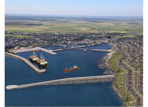 An artist’s impression of what Wick Harbour could look like if the ambitious £100 million blueprint for the port becomes a reality.