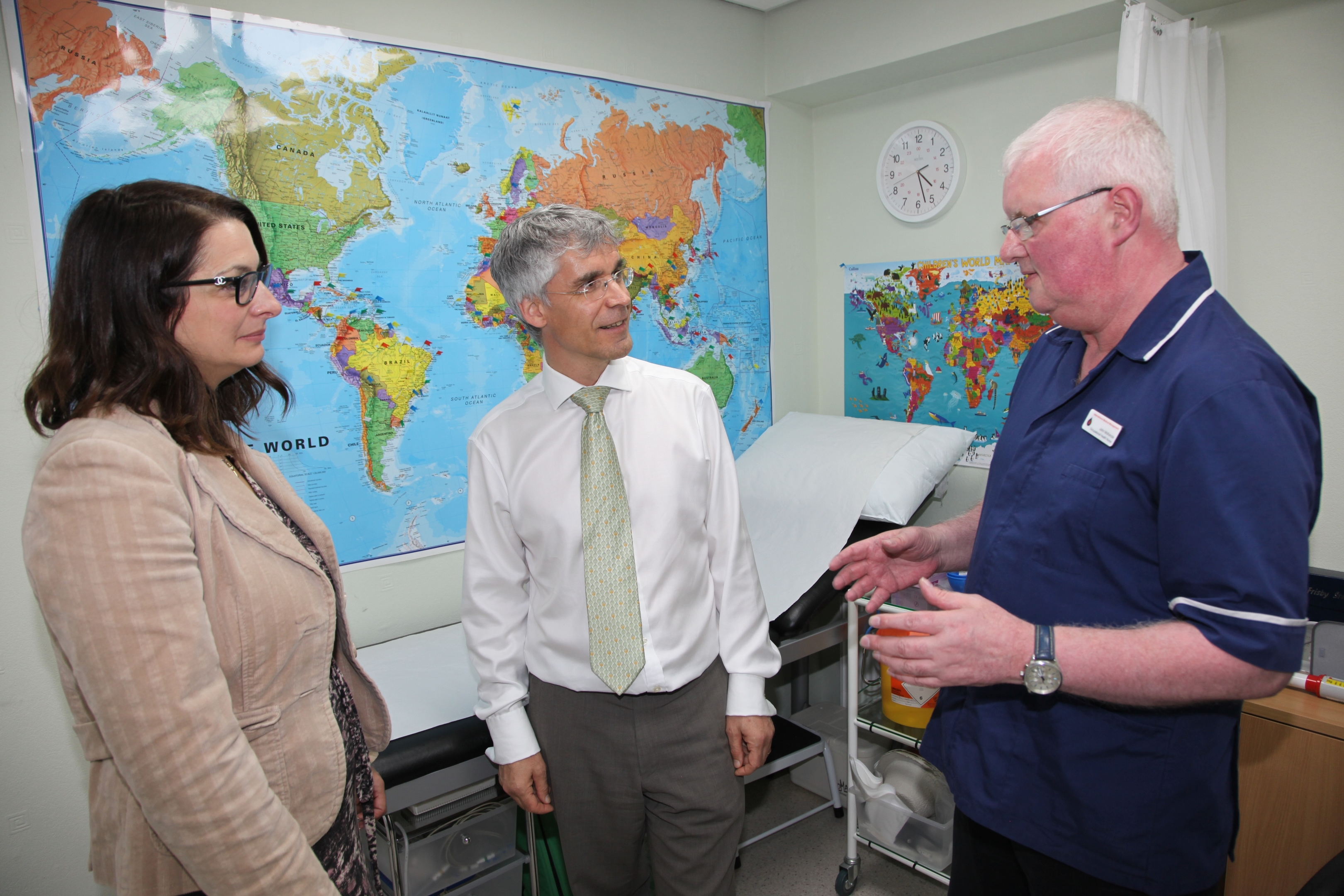 l-r Dr Oli Asatiani,, Dr Graham Furnace, and travel health and screening specialist John McKenzie, at IMM’s Aberdeen clinic