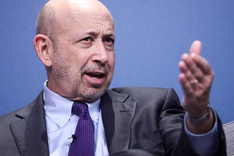 Lloyd Blankfein, chairman and chief executive officer of Goldman Sachs Group Inc., gestures while speaking during a panel session at the 10,000 Small Businesses (1OKSB) Partnership Event at their offices in London, U.K., on Wednesday, Dec. 14, 2016. The "pendulum happily has swung by" the era when people criticized Goldman Sachs executives taking positions in public service, Blankfein said at the event. Photographer: Chris Ratcliffe/Bloomberg via Getty Images