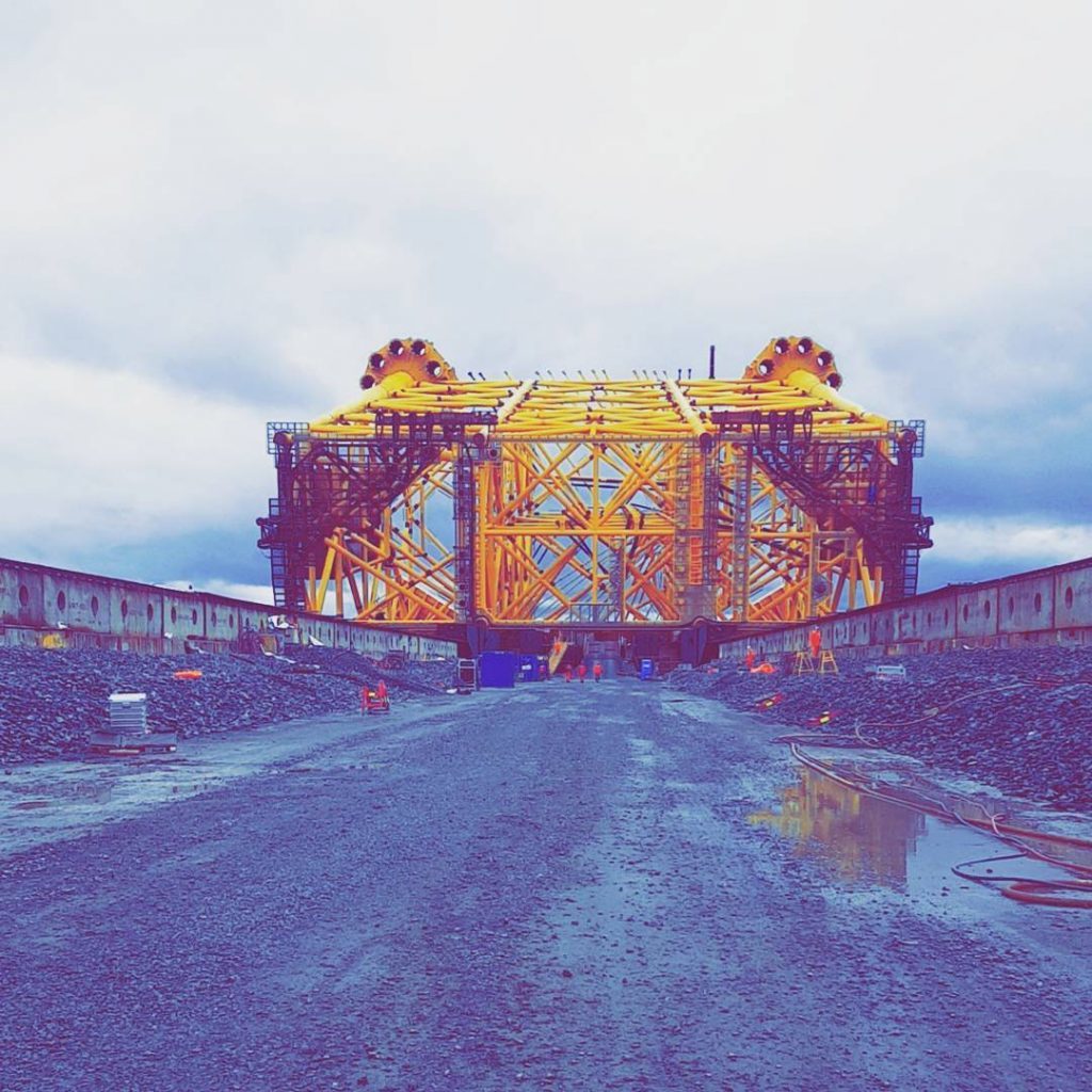 Johan Sverdrup's riser jacket. Photo: I Brønstad