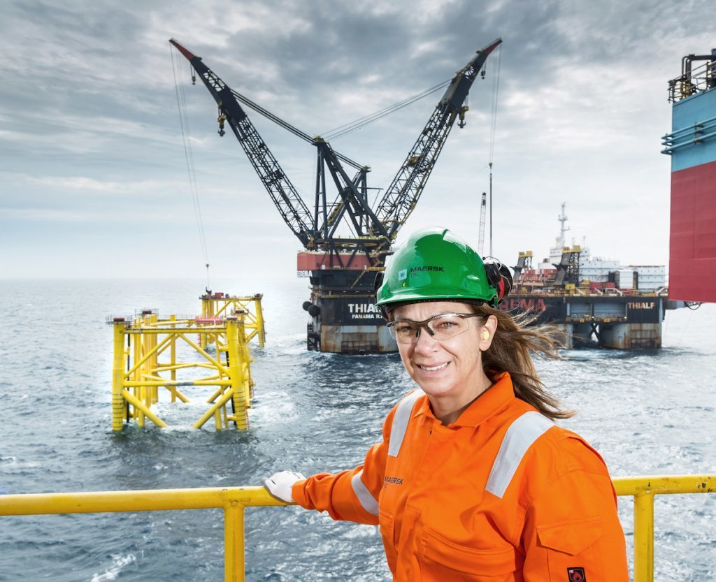 Maersk Oil CEO Gretchen Watkins overlooks the two new jackets at the Culzean development in the North Sea.

Picture Simon Price/Firstpix Photography