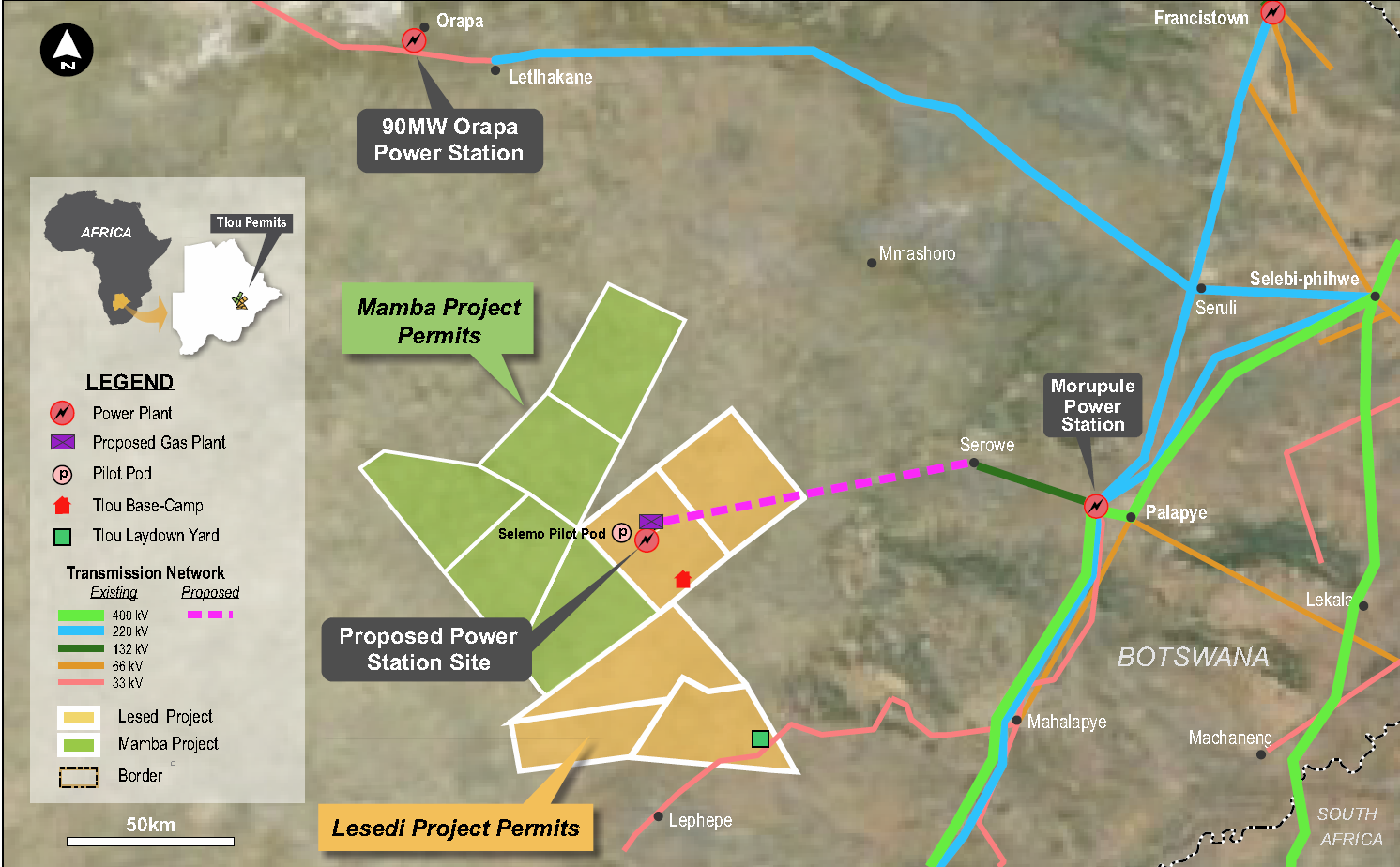 Tlou Energy plans to offset its scope 1 emissions by growing vegetation around its Lesedi site, in Botswana.