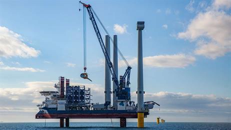 A2SEA installing turbines at Burbo Bank Extension.