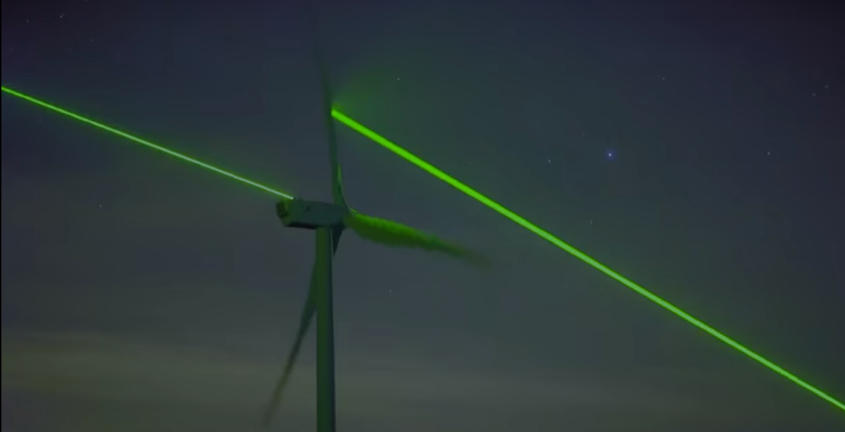This impressive light-show is designed to show the benefits of green energy.