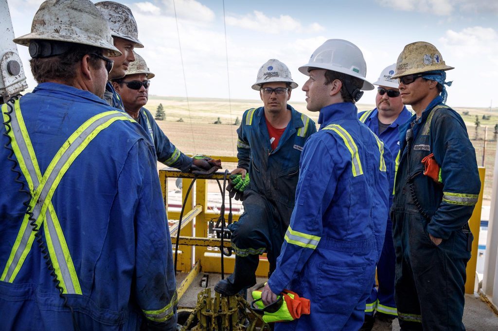 Facebook founder Mark Zuckerberg touring a fracking rig in the US