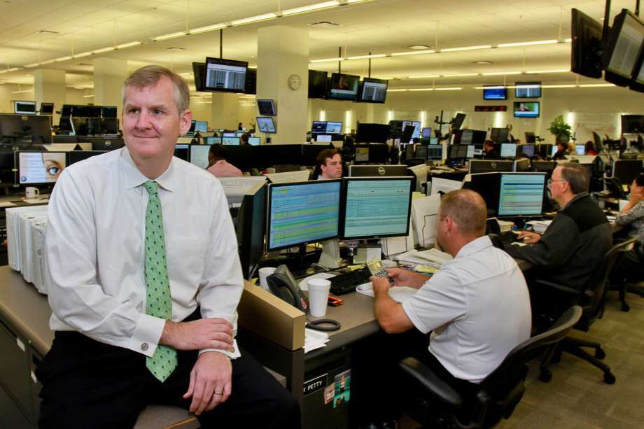 Calpine CEO Thad Hill on the Calpine trading floor on June 2, 2015. Calpine assured employees that there would be no layoffs despite its sale to a private equity firm.