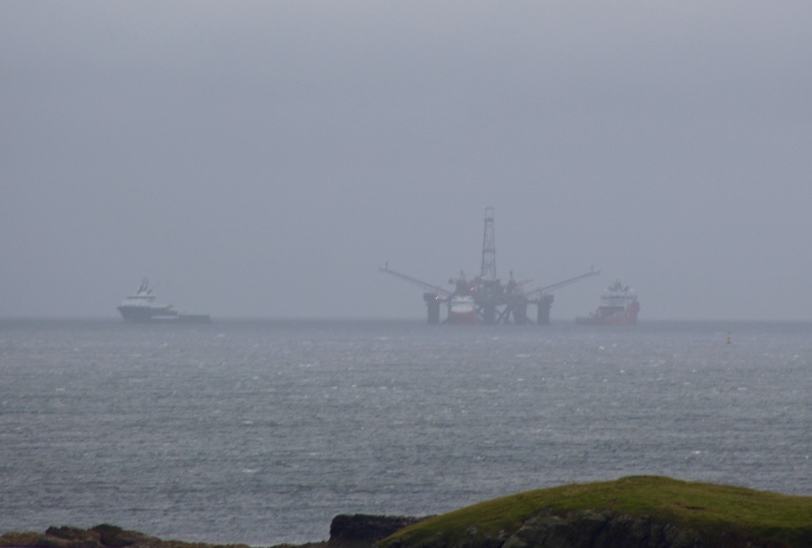 The Buchan Alpha platform arriving in Shetland last year for disposal.