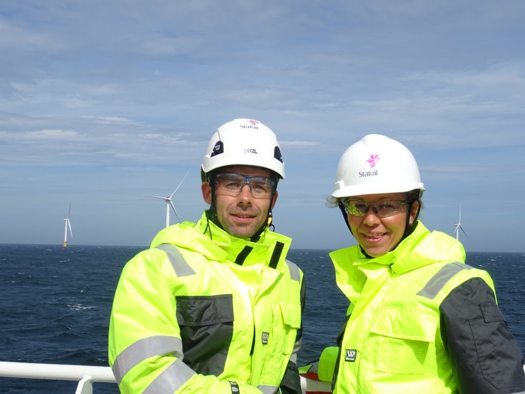 Halvor Hoen Hersleth, Hywind operations manager and Hedda Felin, managing director, Statoil Production UK.