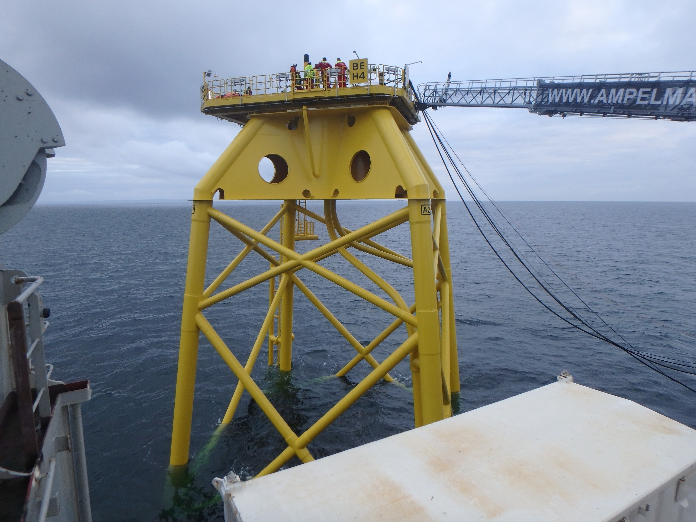The first jacket for the Beatrice Offshore Wind Farm has been installed.