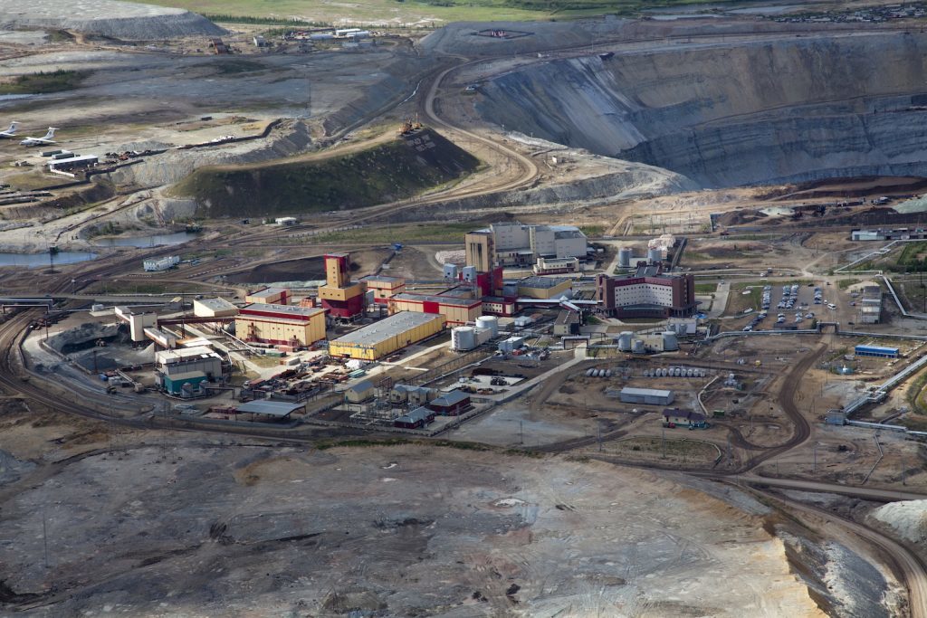 The Mir diamond mine in Russia.