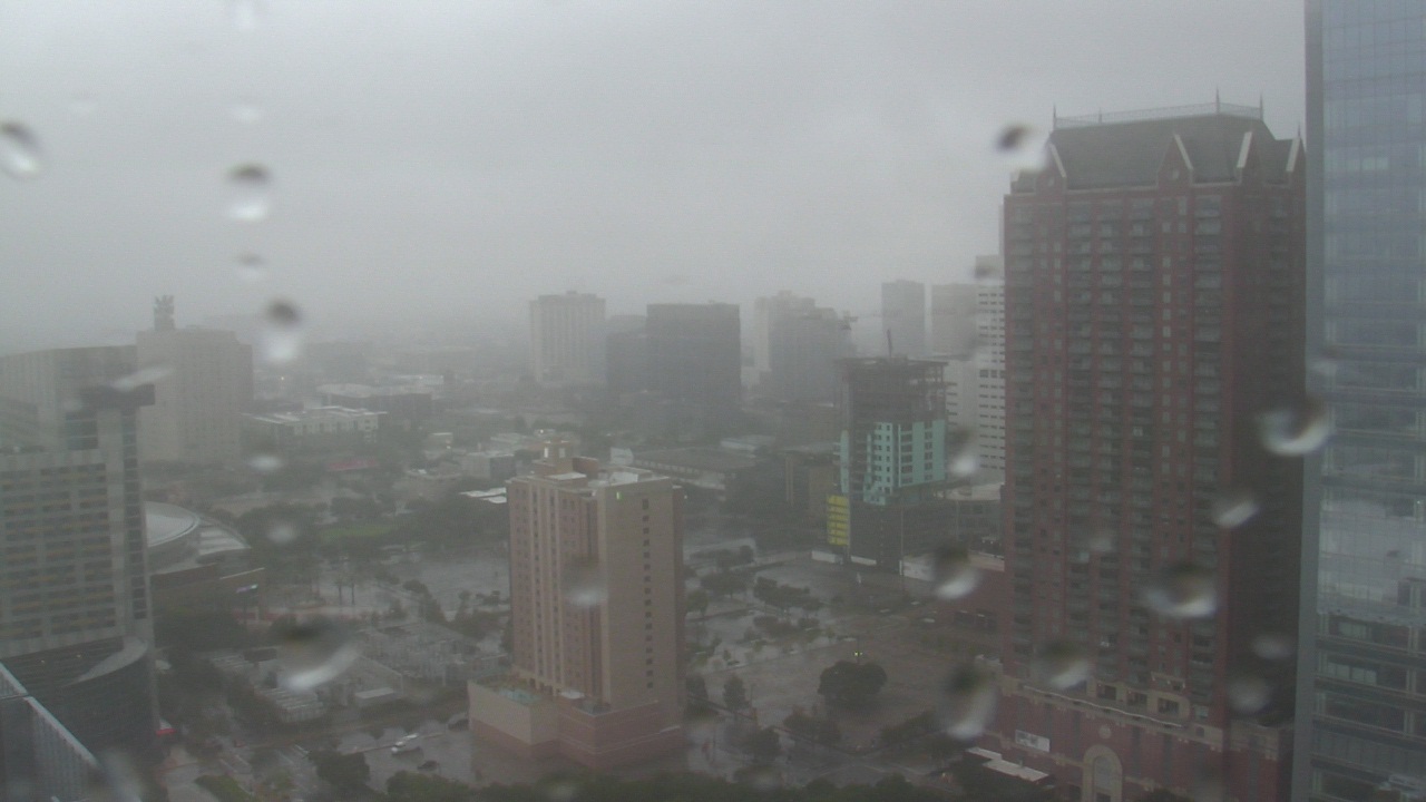 A webcam view of the weather in Houston on Monday