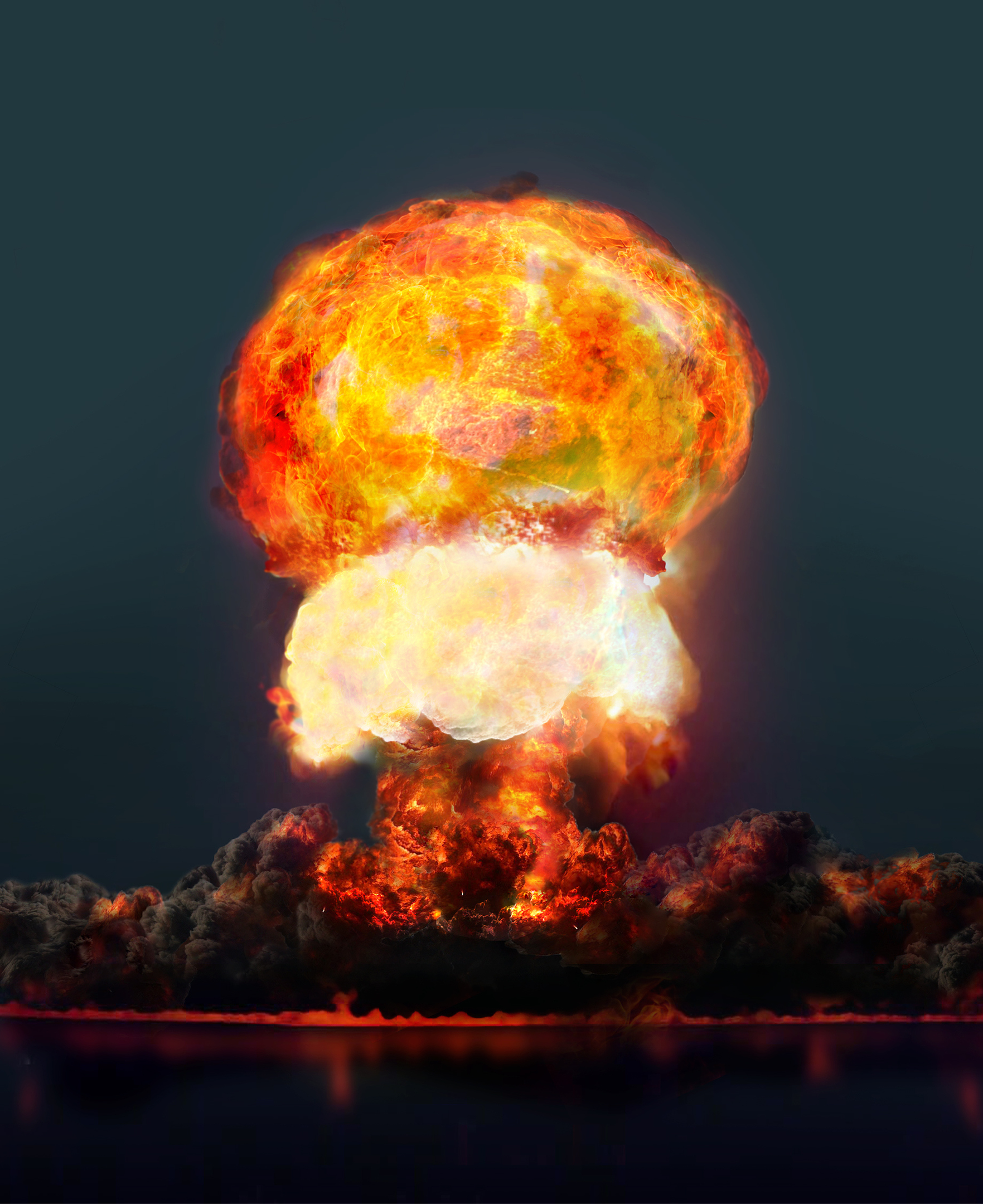 A digitally rendered nuclear detonation