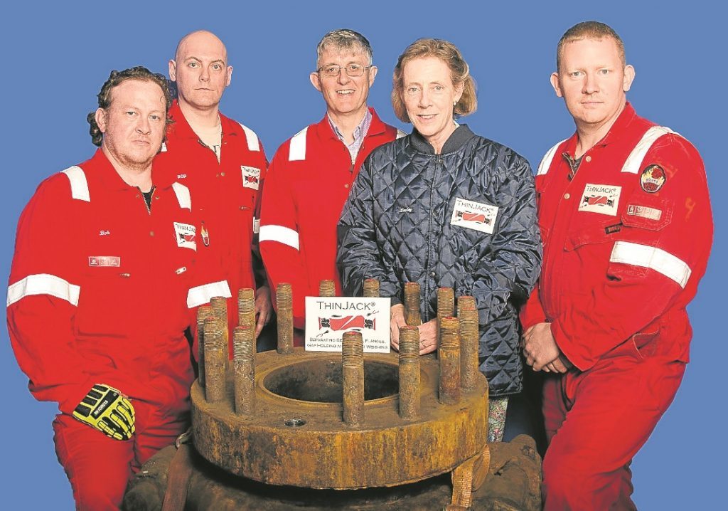 ThinJack team, l-r, Bob Ure, Robert Turnbull, Guy Bromby, Lesley Bromby and Russell Ellwood