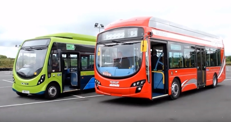 Wrightbus unvial their new fully electric vehicles.