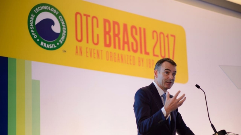 Bernard Looney addresses the OTC Brazil conference