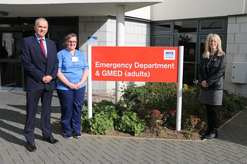 Neil Fraser, Consultancy Services Manager Emergency Response & Crisis Management, Petrofac Training Services; Kirsty Lamond, Clinical Educator, Emergency Department, NHS Grampian; Nicola Nesbitt, Business Manager, Acute Sector, NHS Grampian