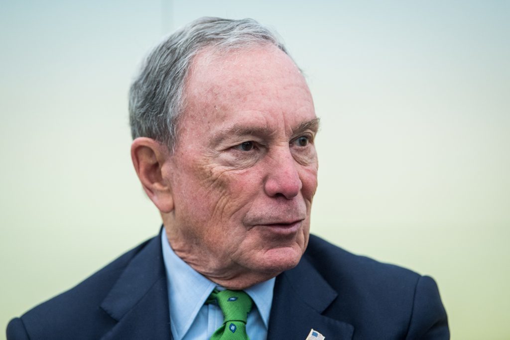 American businessman Michael Bloomberg is seen prior to a discussion at the America's Pledge launch event at the U.S.