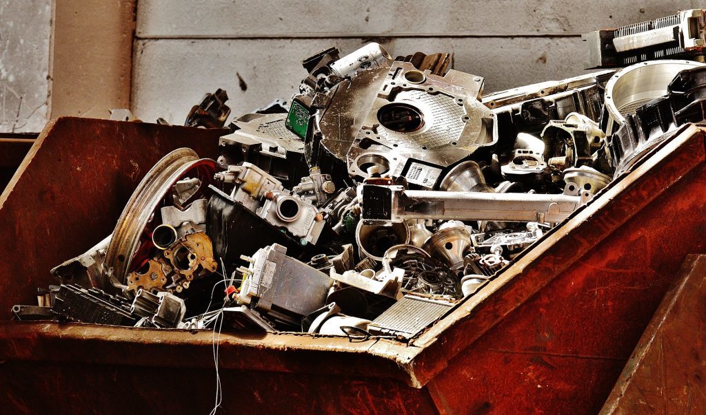 Scrap metal will be recycled in UK.