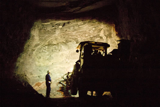 Drilling in the Kamoto Underground Mine