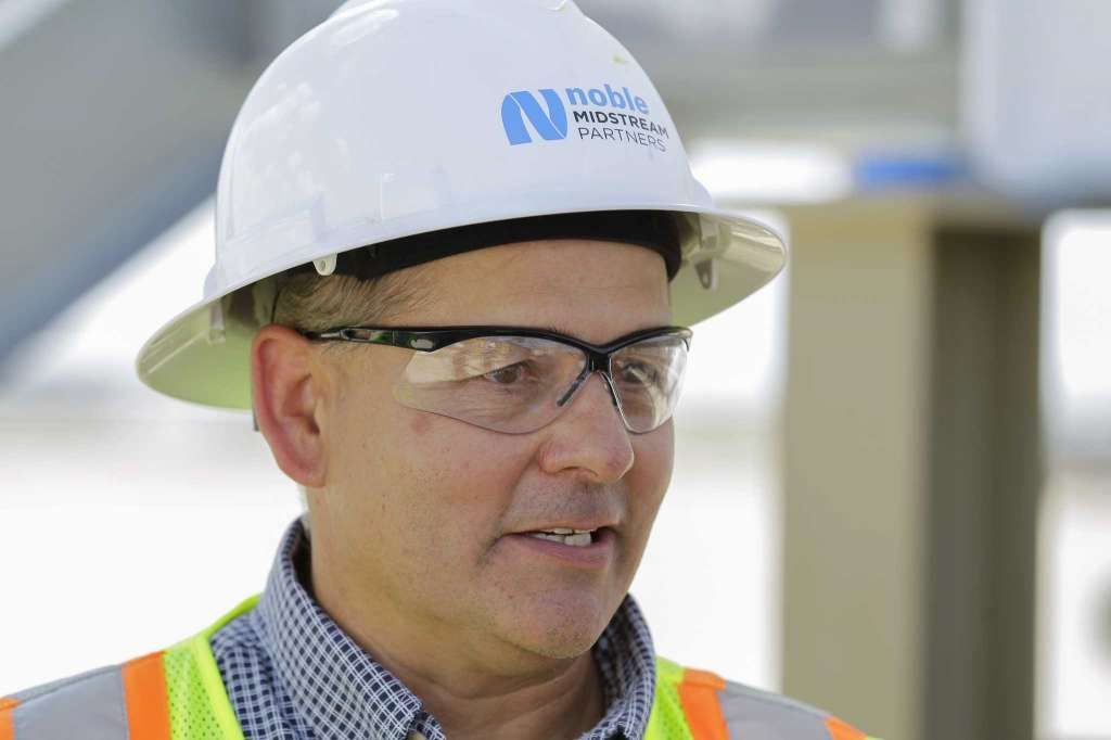 Russ True, operations manager of the Permian Basin and DJ Basin for Noble Midstream Partners, talks about the companyâs central gathering facility Monday, June 26, 2017, in Pecos, TX ( Steve Gonzales / Houston Chronicle )