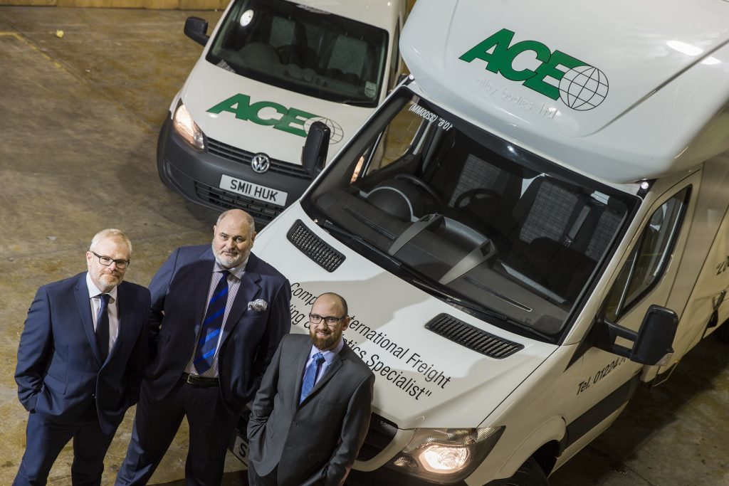 Graeme Hood, Commercial Relationship Manager, Terry Cobban, MD at ACE, and Andy Tait, Director, Corporate and Structured Finance