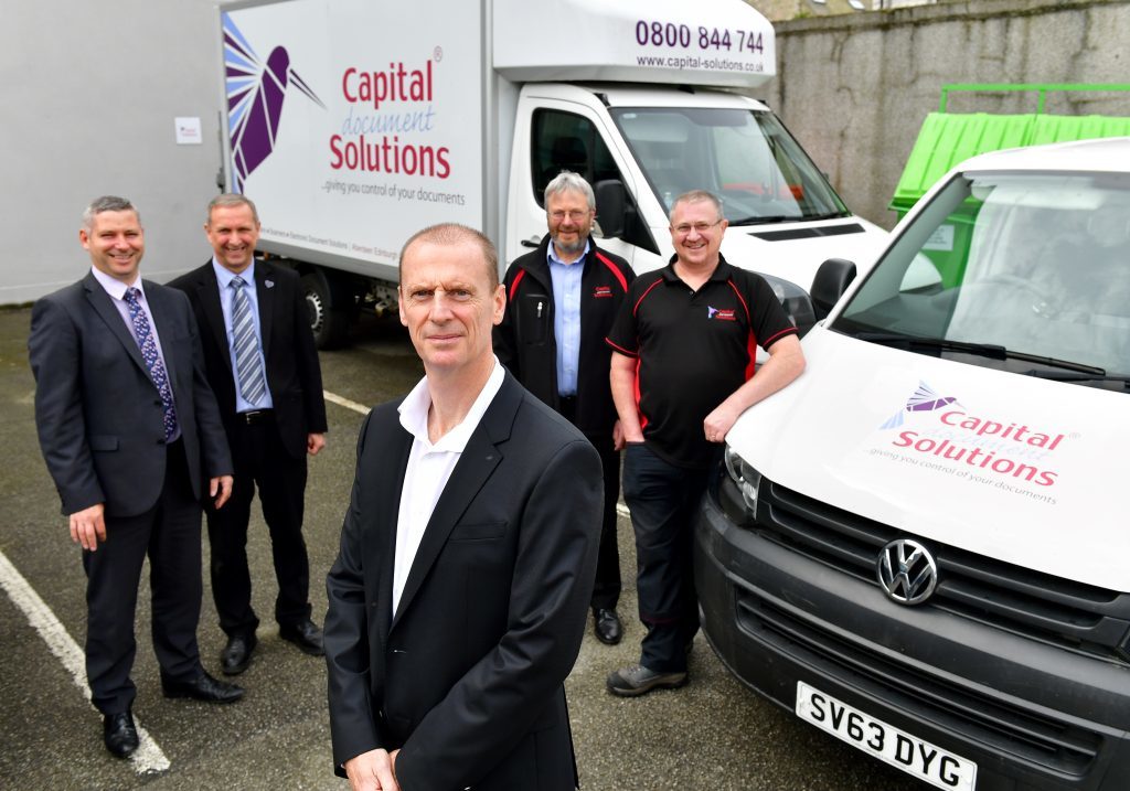 Keith Ross (front centre) with L-R Raymond Watt, Philip Pirie, Jim Scott and Brian Grieve