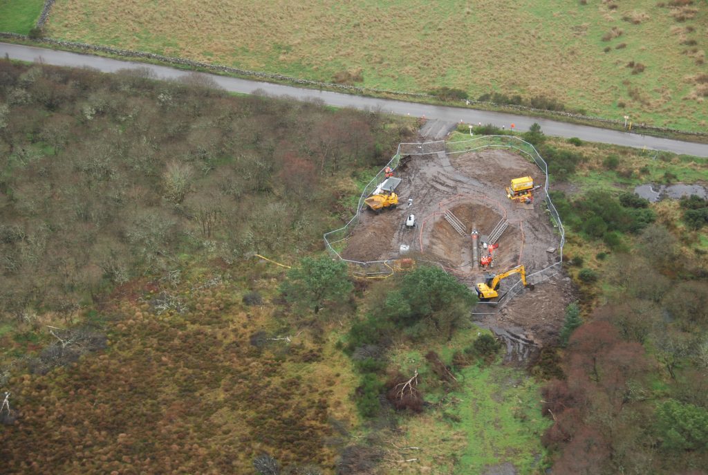 The work site at Red Moss near Netherley