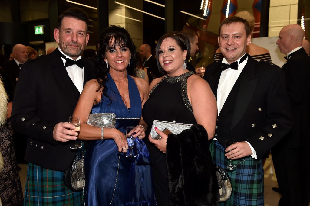 The Press & Journal Energy Snow Ball (2017) at The Quadrangle, Marischal College, Aberdeen.
Sponsors Reception Photo Diary at Marischal Square.
Picture of (L-R) 

Picture by KENNY ELRICK     02/12/2017