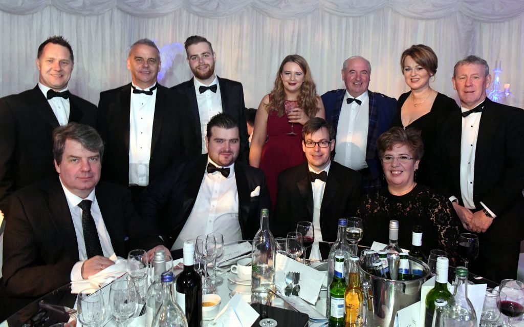The Press and Journal Energy Snow Ball (2017) at The Quadrangle, Marischal College, Aberdeen.           
Pictured - Sponsors tables - 17 Attollo Offshore.    
Picture by Kami Thomson    02-12-17
