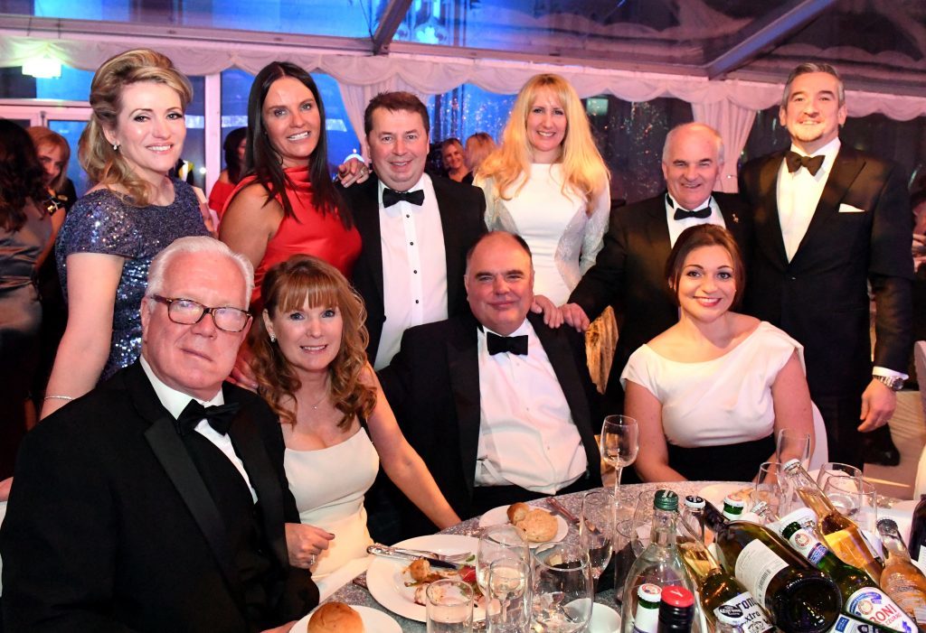 The Press and Journal Energy Snow Ball (2017) at The Quadrangle, Marischal College, Aberdeen.           
Pictured - Sponsors tables - 35 - CHC Mark Abbey    
Picture by Kami Thomson    02-12-17