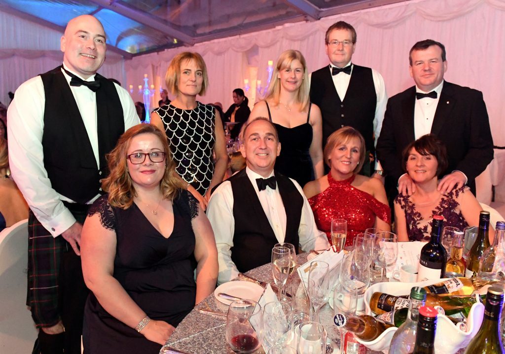 The Press and Journal Energy Snow Ball (2017) at The Quadrangle, Marischal College, Aberdeen.           
Pictured - Sponsors tables - 47 - CHC Jenny Barclay    
Picture by Kami Thomson    02-12-17