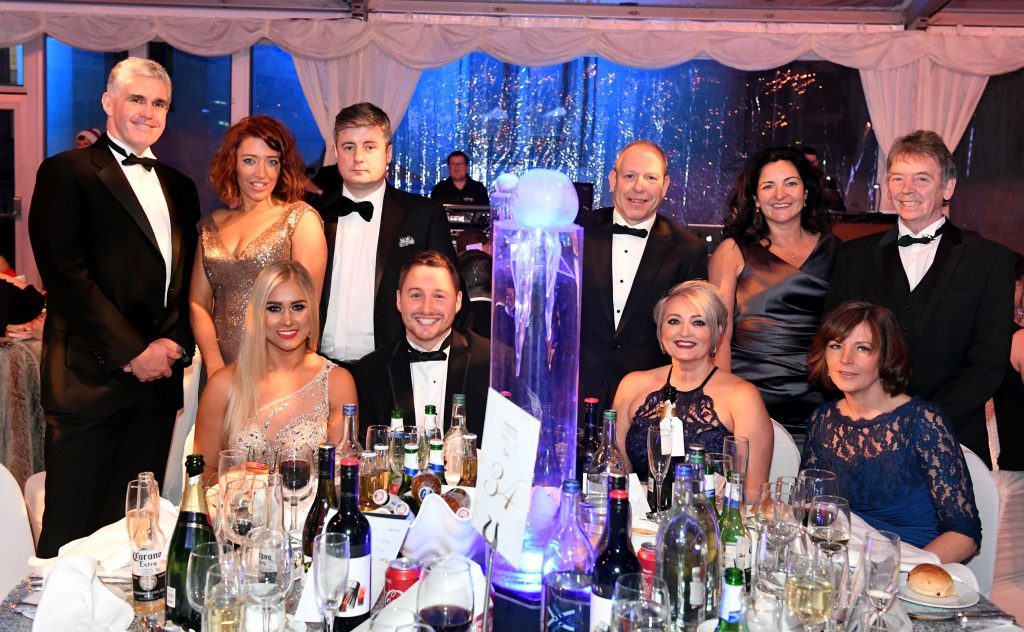 The Press and Journal Energy Snow Ball (2017) at The Quadrangle, Marischal College, Aberdeen.           
Pictured - Sponsors tables - 34 - CHC Lorraine Smith   
Picture by Kami Thomson    02-12-17