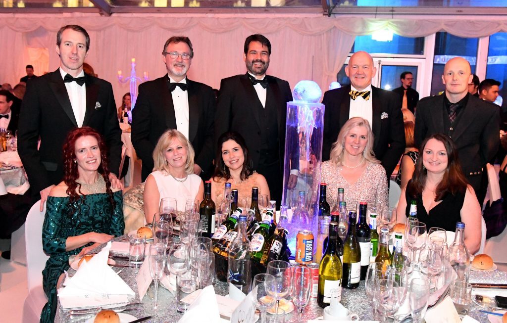 The Press and Journal Energy Snow Ball (2017) at The Quadrangle, Marischal College, Aberdeen.           
Pictured - Sponsors tables - 36 - CHC Ricardo Maltez   
Picture by Kami Thomson    02-12-17