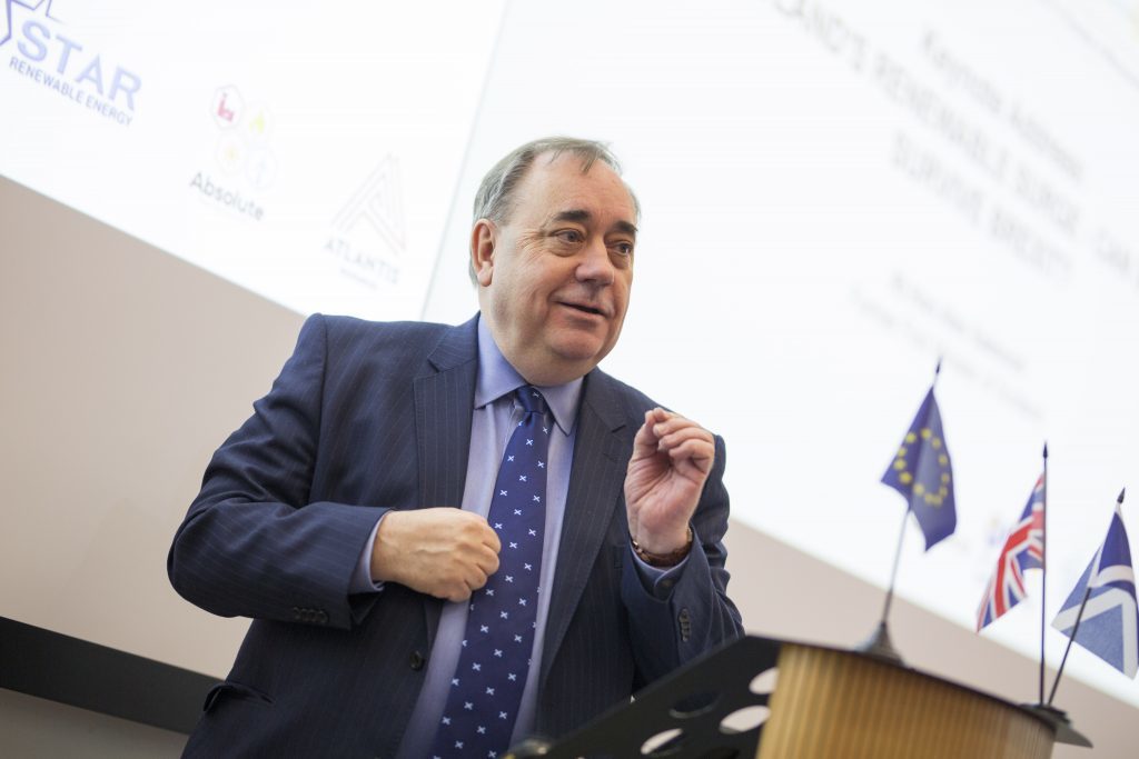 First Minister Alex Salmond. Photography by Dundee University