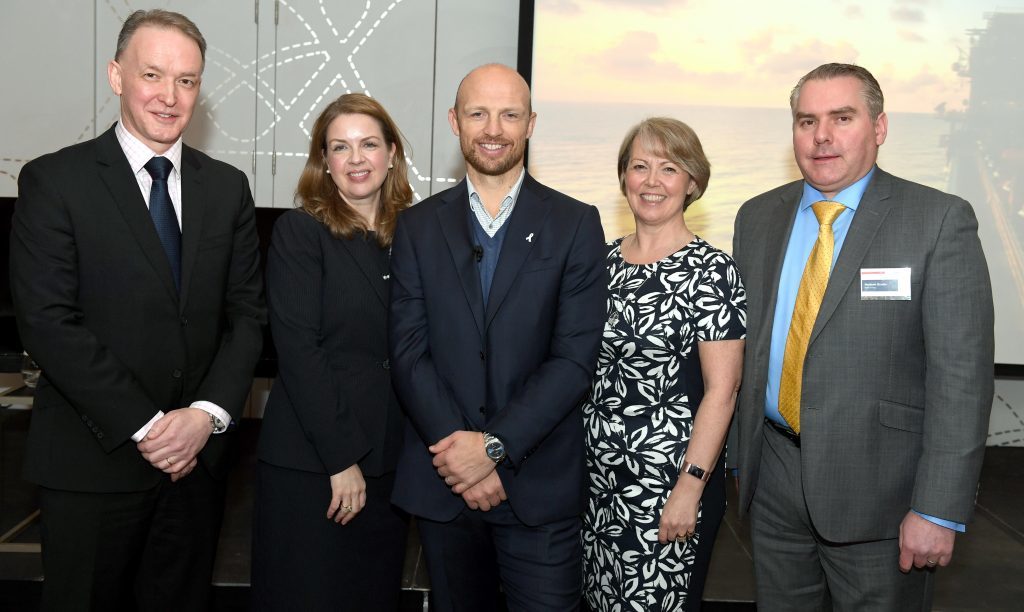 Photo Diary ; 
Sodexo business breakfast with Matt Dawson at the Chester Hotel, Aberdeen.    
Pictured - Robin Watson, Louise Goetz, Matt Dawson, Susan Elston, Matthew Brodie.    
Picture by Kami Thomson    24-01-18