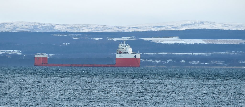 A file photo of Hua Yang Long anchored in the Moray Firth
