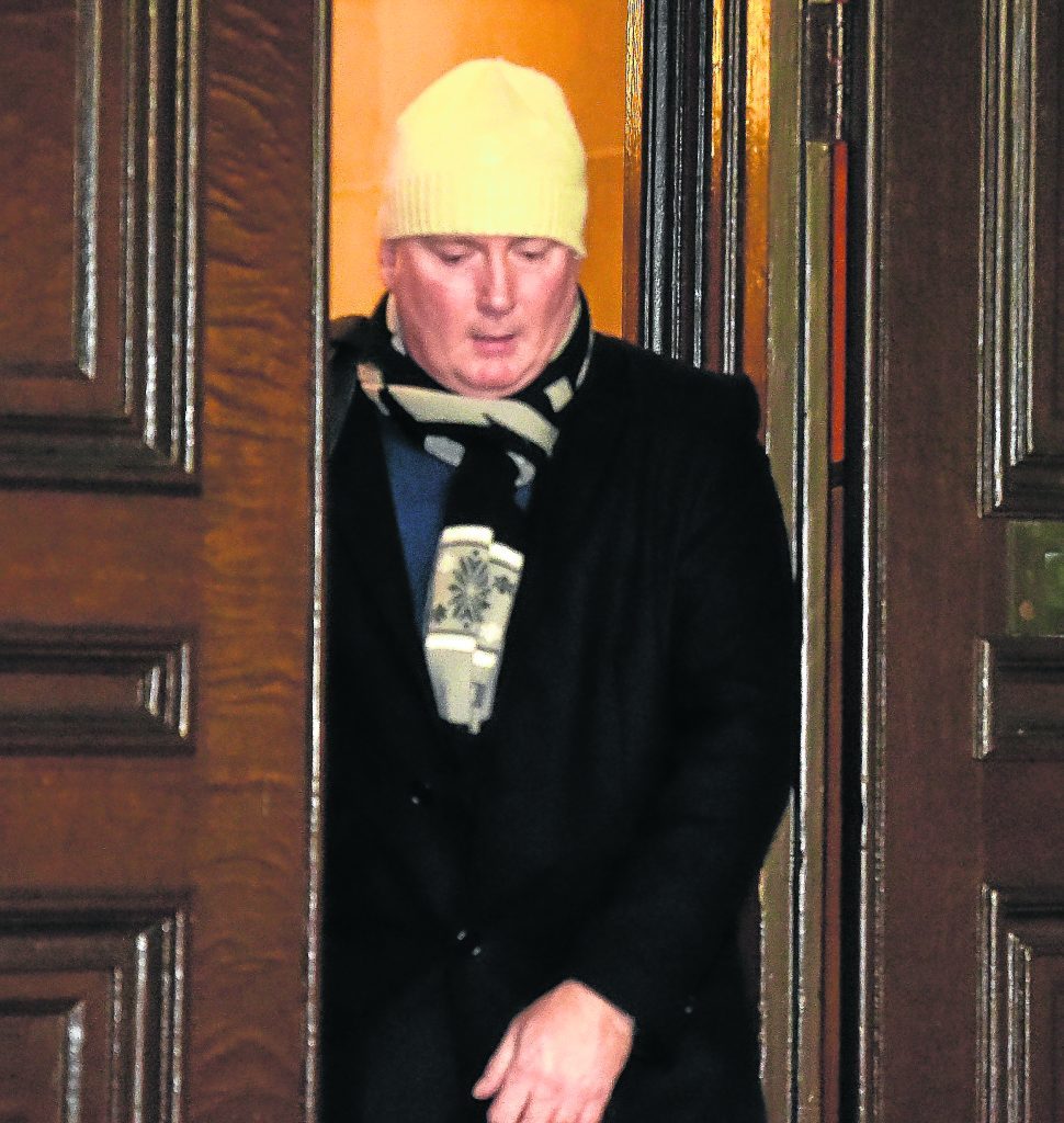 Accused, Wayne Ledingham at court, Aberdeen.