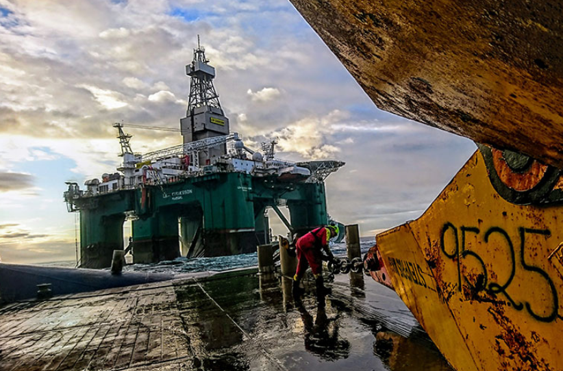 The Leiv Eiriksson semi-submersible drilling rig