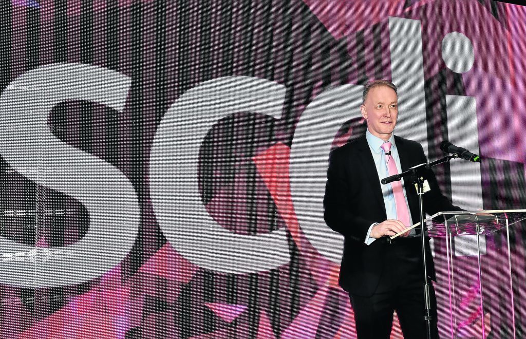 ADDRESS : Robin Watson, CEO of Wood, gives the SCDI annual lecture. Photograph by Colin Rennie