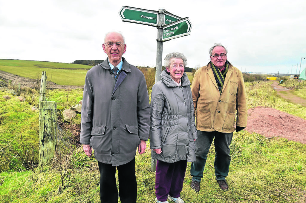 Boddam Community Association members, from left, Billy May, Betty May and Sam Coull face renewed uncertainty
