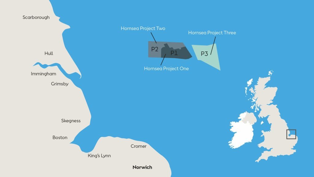 Hornsea Project Three Wind Farm.