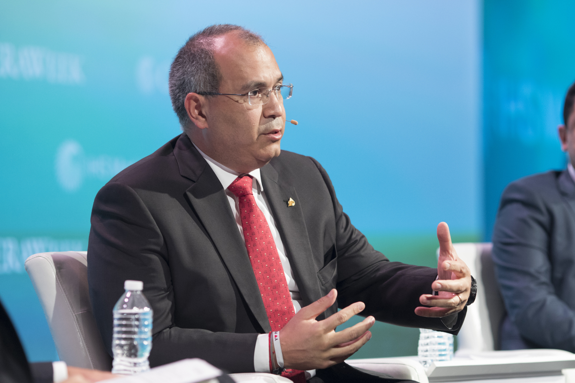 Carlos Trevino Medina, chief executive officer of Petroleos Mexicanos (Pemex), speaks during the 2018 CERAWeek by IHS Markit conference in Houston, Texas, U.S., on Tuesday, March 6, 2018.  Photographer: F. Carter Smith/Bloomberg