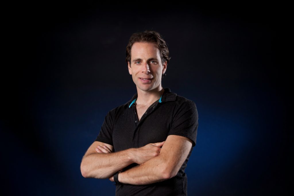 Mark Beaumont, the record-breaking long-distance British cyclist, adventurer, broadcaster, documentary maker and author, at the Edinburgh International Book Festival. Edinburgh, Scotland.
26th August 2016
